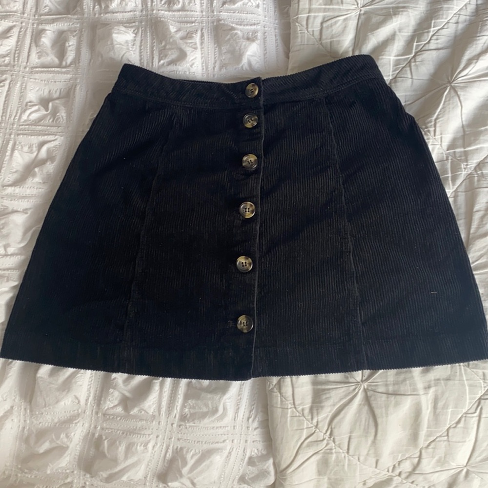 H&M corduroy mini skirt with bottons